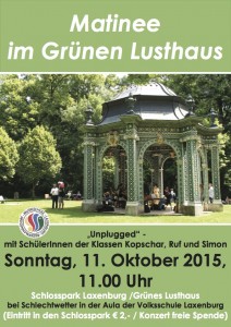 Matinee im Schlosspark-Plakat