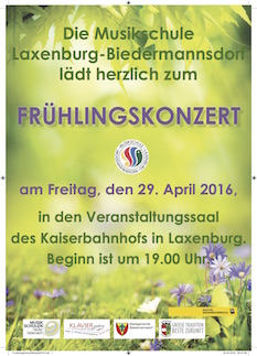 Plakat Frühlingskonzert 2016 im Kaiserbahnhof