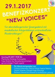 Plakat Benefizkonzert "New Voices" 2017