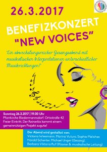 Plakat Benefizkonzert "New Voices" II 2017