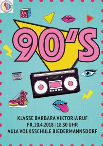 Plakat Klassenabend 90’s 2018