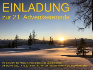 Plakat Adventserenade 2018