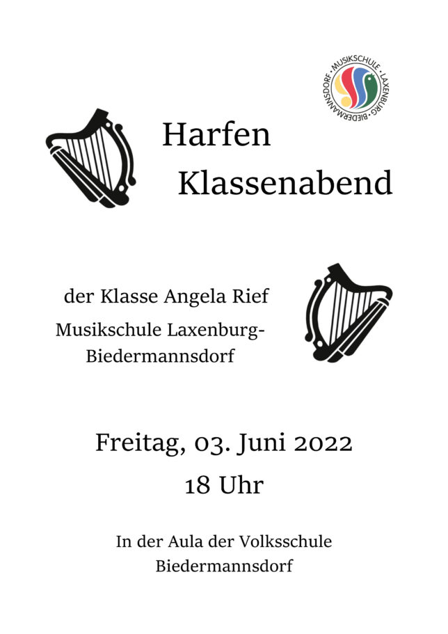 Plakat Harfenklassenabend 2022