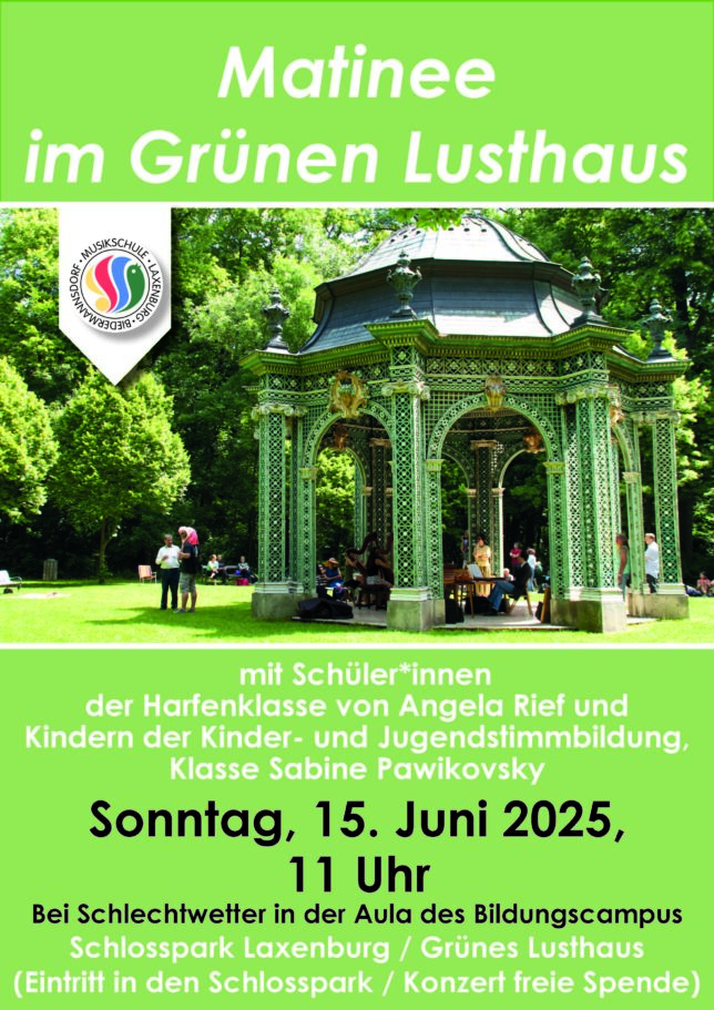 Plakat Matinee im Schlosspark 06/2025